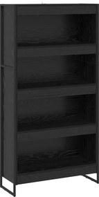 vidaXL Könyvespolc 2 pcs Fekete tölgy 80 x 30 x 155 cm Faanyag