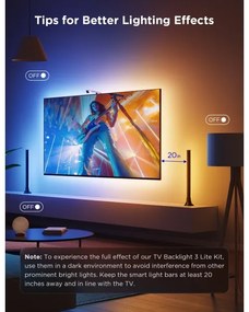 Govee - KÉSZLET 2x Backlight TV 55-65" SMART LED háttérvilágítás RGBICW Wi-Fi