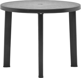 Antracitszürke műanyag kerti asztal 89 cm