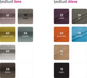 füles fotel puffal, szövet rose 18, ASTRID