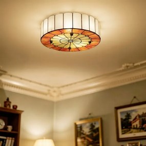 Brilagi - Tiffany vitrázs mennyezeti lámpa SIENNA 3xE27/60W/230V, átmérő 40 cm