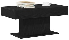 Fekete Tölgy Kávézóasztal 96x50x45 cm Műanyagolt Fa