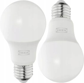 Led izzó E27 470lm 2700K meleg fehér opál gömb Ikea Solhetta 2 db