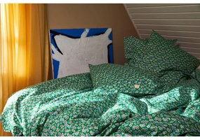 Zöld egyszemélyes pamut-szatén ágyneműhuzat 140x200 cm Pleasantly – JUNA