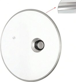 Üvegfedő edényekhez serpenyőhöz univerzális 22CM