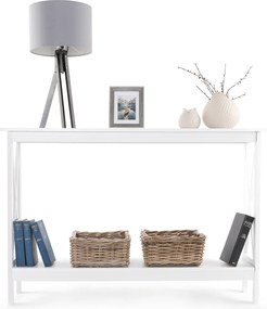Konzolasztal, fehér, APOLOS