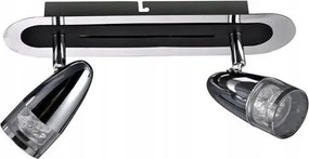 Albane 2-ES Fekete Króm Mennyezeti Lámpa/fali Kar Italux