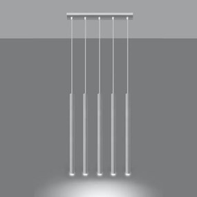 Sollux SL.0468 - Csillár zsinóron PASTELO 5xG9/8W/230V fehér