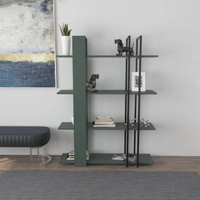 Onno könyvespolc, zöld-fekete, 120 cm