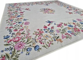 Abrosz 100x100 cm virágokkal és kolibrikkel gobelin szilárd anyag Különböző Minták