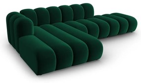 Sötétzöld sarokkanapé (bal oldali) Lupine – Micadoni Home