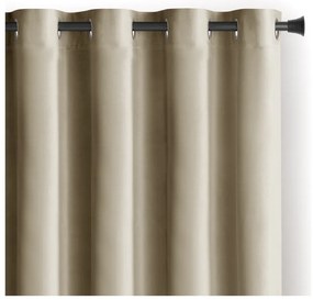 Barna-bézs bársony dimout (részleges sötétítő) függöny 140x245 cm Eyelets – Restilo