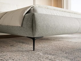 Franciaágy 180 cm Octave 180B (ágyráccsal) (szürke + fekete) . 1099974