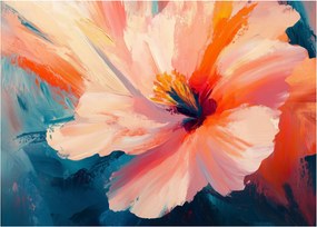 Üveg kép - Festett virág (70x50 cm)