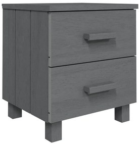 HAMAR 2 db sötétszürke tömör fa éjjeliszekrény 40x35x44,5 cm