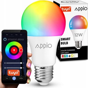 Rgb Led Izzó E27 12W Cct Intelligens Alkalmazás Bt Színes