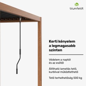 LuminaHaven Pergola 3x3 Horganyzott acél Fa színű