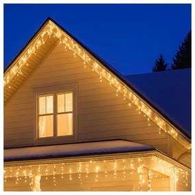 Brilagi - LED kültéri karácsonyi fényfüzér 360xLED/8 üzemmód 14m IP44 meleg fehér jégcsapok