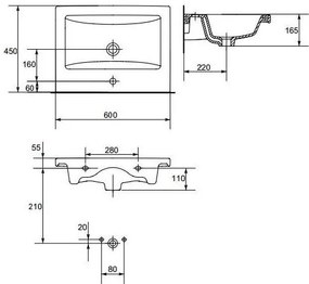 Cersanit COMO - szekrényes mosdó 60 cm, K32-003-BOX