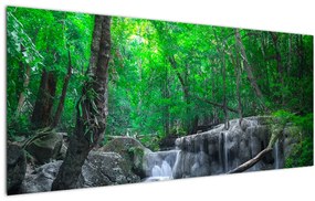 Kép - Erawan vízesés, Kanchanaburi, Thaiföld (120x50 cm)
