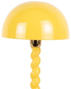 Sárga asztali lámpa fém búrával (magasság 39 cm) Prisa – Leitmotiv