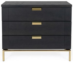 Pimlico fekete szekrény, 75 x 91 cm - Woodman