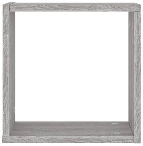 6 db szürke sonoma fali kockapolc 30 x 15 x 30 cm