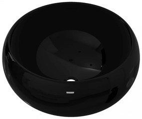 Kerek fekete kerámia mosdókagyló 40 x 15 cm