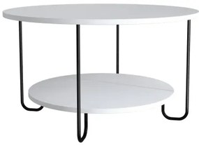 Kávésasztal CORRO 45x80 cm fehér/fekete