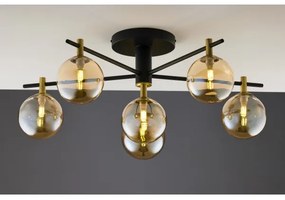 Jupiter 2033 - Felületre szerelhető csillár FIGARO 6xG9/10W/230V fekete/arany/bézs