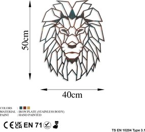 Lion fém fali dekoráció, 40 cm – TR891TNL2419