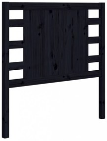 fekete tömör fenyőfa fejtámla 81 x 4 x 100 cm