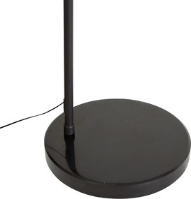 Design íves állólámpa fekete, LED-del, 3 lépésben dimmelhető - Anello