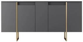 Konzolasztal Luxe - Anthracite, Gold