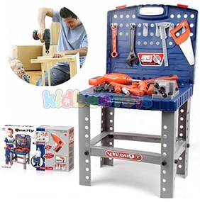 Quality Super Tool Gyermek Játék Szerszámkészlet Bőrönddel és Elektromos Fúrógéppel Barkács szett