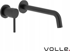 Volle Cruze falsík alatti mosdócsaptelep, fekete, de la noche