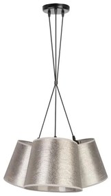 Duolla - Csillár zsinóron ROSSA 3xE27/40W/230V ezüst