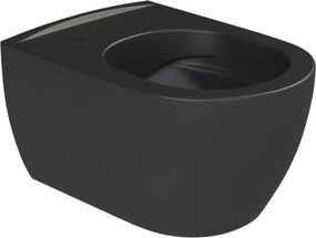 CeraStyle CITY fali WC - MATT FEKETE - rimless - perem nélküli - 53 cm