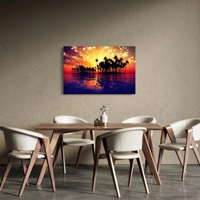 Egy sziget képe naplementekor (90x60 cm)