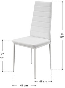 Juskys 4 db Loja étkezőszék szett - fehér