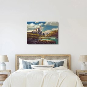 Kép - Középkori vár (üvegen) (70x50 cm)
