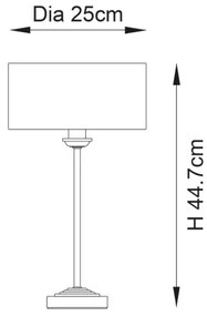 Endon 100646 - Asztali lámpa HIGHCLERE 1xE14/7W/230V bézs/matt króm