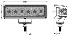 LED Autós spotlámpa OSRAM LED/24W/10-30V IP68 5700K