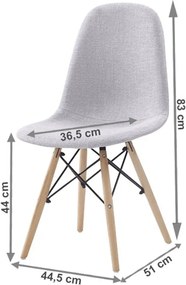 Étkezőszék, világos szürke, DARELA NEW