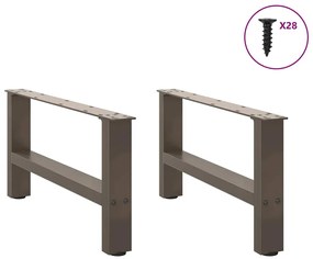 2 db natúr acél dohányzóasztal láb 70 x (30-31) cm acél