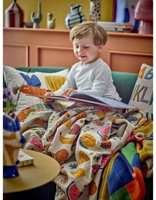 Újrahasznosított pamut gyerek takaró 130x160 cm Fruitta – Bloomingville Mini