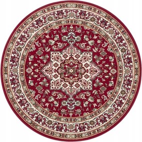 Piros kerek szőnyeg,orintális minta 160cm