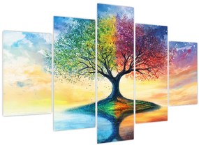 Kép – Évszakok festett fája (150x105 cm)