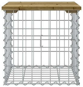 impregnált fenyőfa gabion kerti pad 43 x 44 x 42 cm