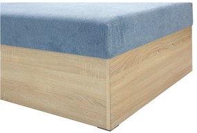 Egyszemélyes ágy (heverő) 85 cm Idona (világoskék) (ágyráccsal és matraccal) (tárolóhellyel). 1098590